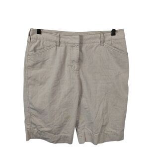 Jones New York Women's Pinstripe Bermuda Shorts Size 8